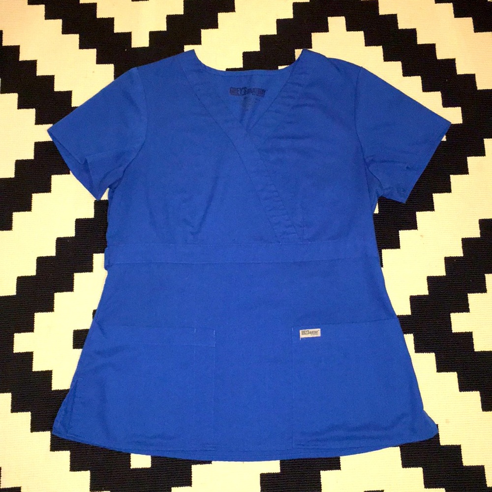 Grey’s anatomy scrubs top royal blue Sz M top